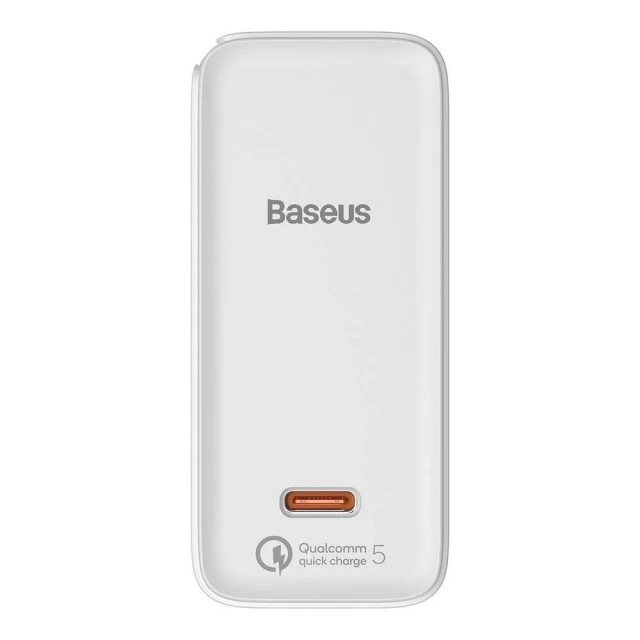 Мережевий зарядний пристрій Baseus GaN2 100W USB-C with USB-C to USB-C Cable 1.5m White (TZCCGAN-L02)