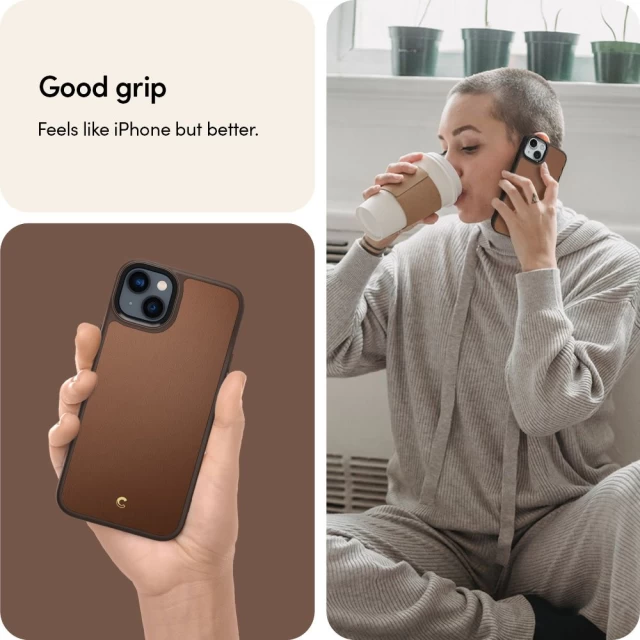 Чехол Spigen Cyrill Kajuk для iPhone 14 Plus Saddle Brown with MagSafe (ACS04947)