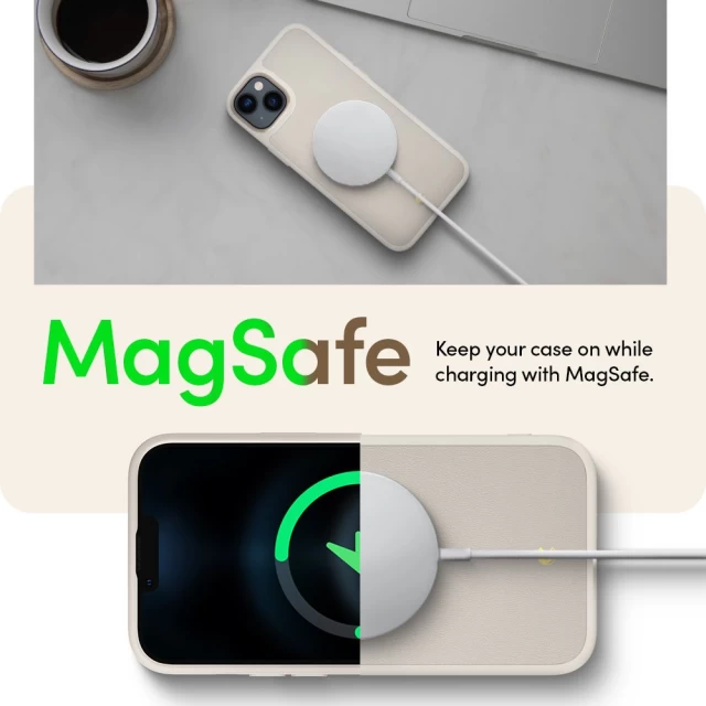 Чохол Spigen Cyrill Kajuk для iPhone 14 Cream with MagSafe (ACS05092)