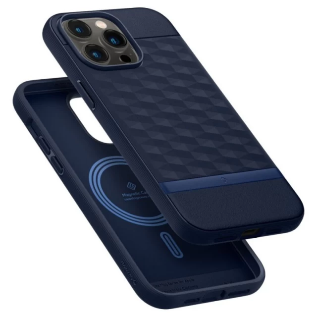 Чохол Spigen Caseology Parallax для iPhone 14 Pro Max Midnight Blue with MagSafe (ACS04859)