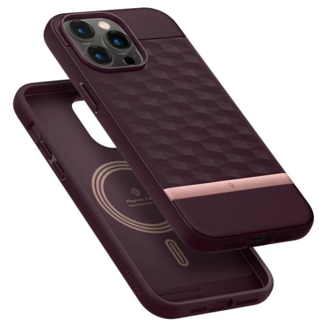 Чохол Spigen Caseology Parallax для iPhone 14 Pro Max Burgundy with MagSafe (ACS04860)