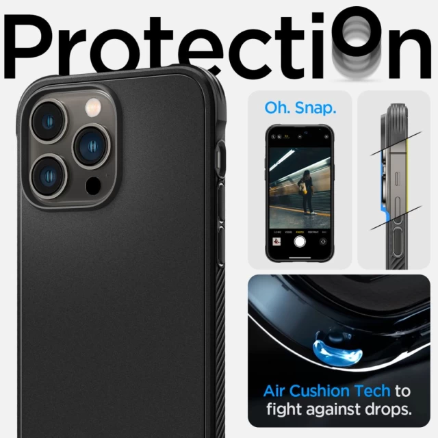 Чехол Spigen Rugged Armor для iPhone 14 Pro Max Matte Black with MagSafe (ACS04812)