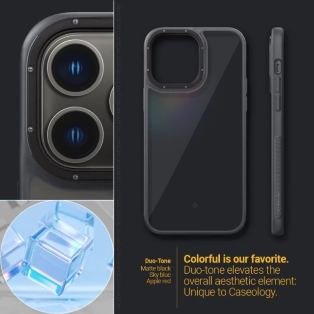 Чехол Spigen Caseology Skyfall для iPhone 14 Pro Max Matte Black (ACS04855)