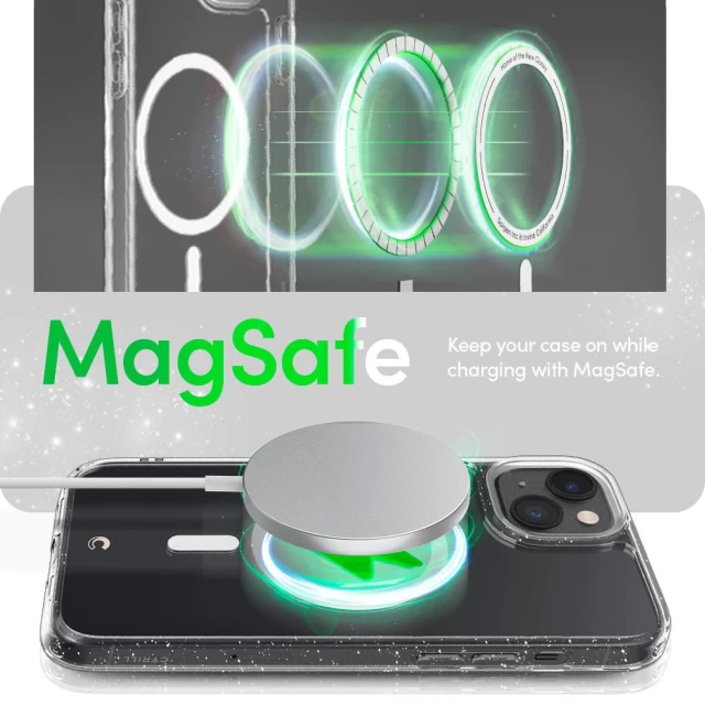 Чехол Spigen Cyrill Shine для iPhone 14 Glitter Clear with MagSafe (ACS05269)