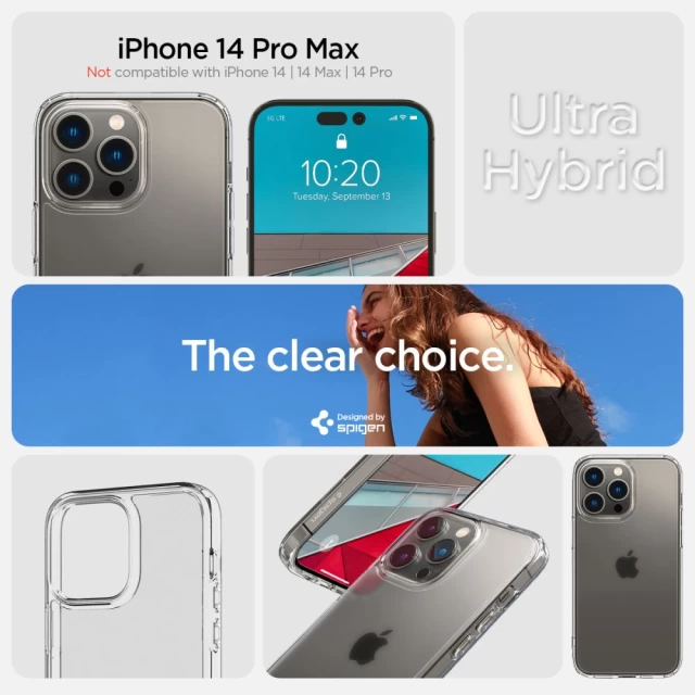 Чехол Spigen Ultra Hybrid для iPhone 14 Pro Max Frost Clear (ACS04823)
