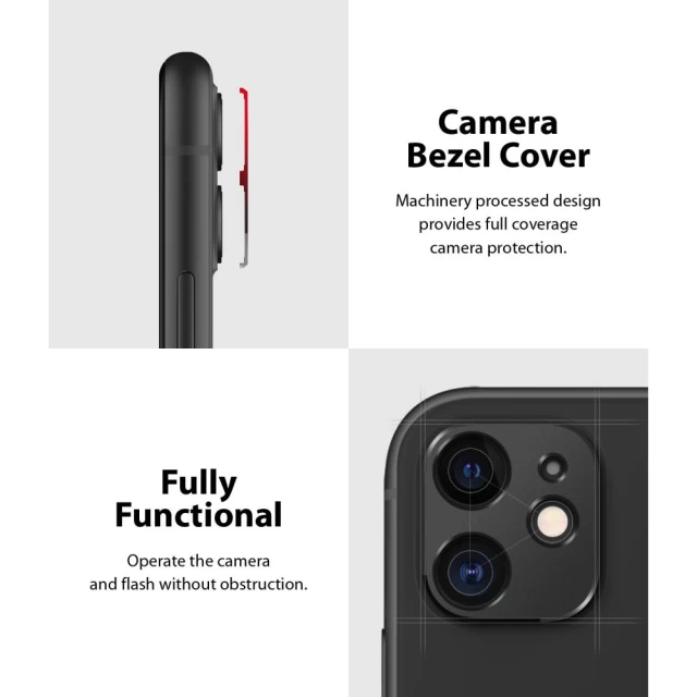 Защитное стекло для камеры Ringke Camera Styling для iPhone 11 Black (ACCS0001)