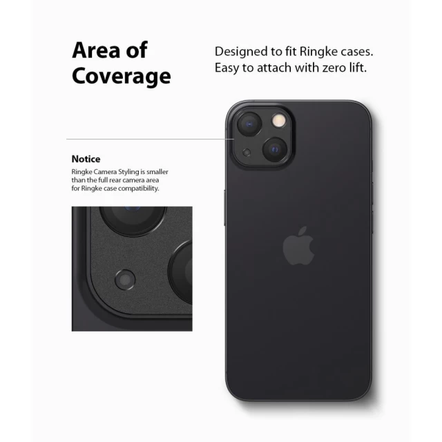 Захисне скло для камери Ringke Camera Protector 2-pack для iPhone 13 | 13 mini Black (CM48772RS)