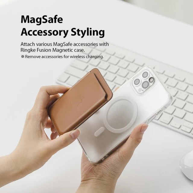 Чохол Ringke Fusion для iPhone 12 | 12 Pro Matte Clear with MagSafe (FSAP0062)