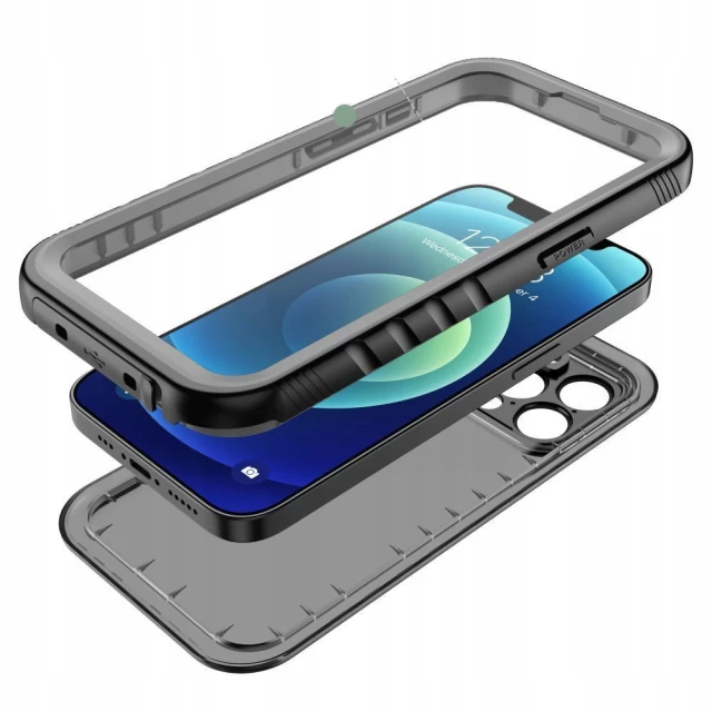 Водонепроникний чохол Tech-Protect Shellbox IP68 для iPhone 15 Black with MagSafe (9490713936559)