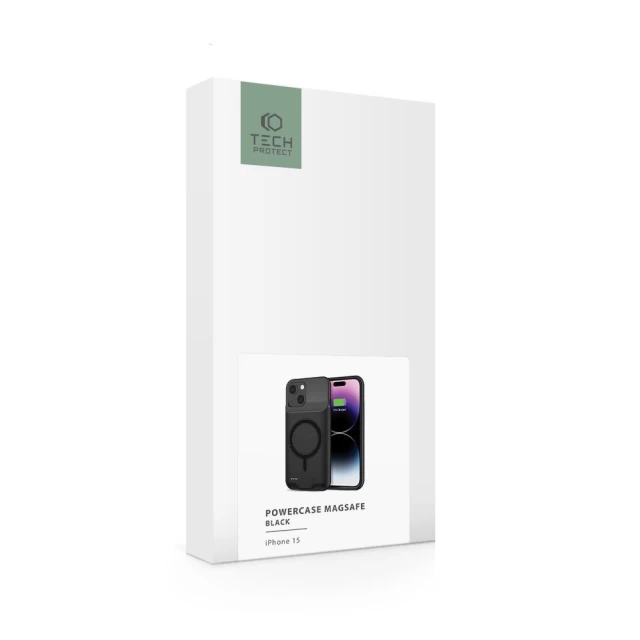 Чехол-аккумулятор Tech-Protect PowerCase 7000mAh для iPhone 15 Black with MagSafe (9490713936757)