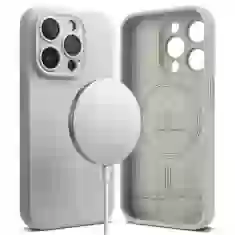 Чохол Ringke Silicone Magnetic для iPhone 15 Pro Stone with MagSafe (8809919307956)