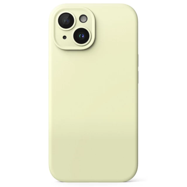 Чохол Ringke Silicone Magnetic для iPhone 15 Sunny Lime with MagSafe (8809919309356)