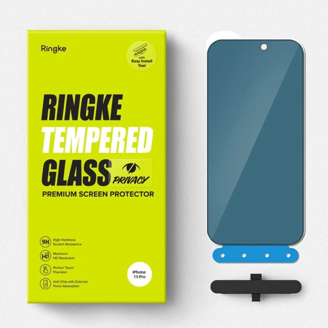 Захисне скло Ringke TG для iPhone 15 Pro Privacy (8809919307994)