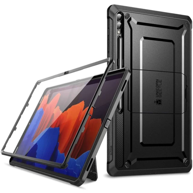 Чехол и защитное стекло Supcase Unicorn Beetle Pro для Samsung Galaxy Tab S8 Ultra (X900 | X906) | S9 Ultra (X910 | X916) Black (843439137394)