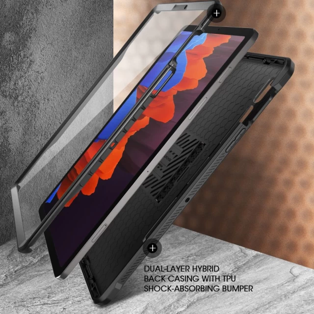 Чехол и защитное стекло Supcase Unicorn Beetle Pro для Samsung Galaxy Tab S9 11.0 (X710 | X716) Black (843439137387)