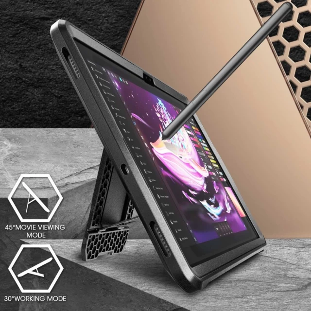 Чохол і захисне скло Supcase Unicorn Beetle Pro для Samsung Galaxy Tab S9 Plus 12.4 (X810 | X816) Black (843439123243)