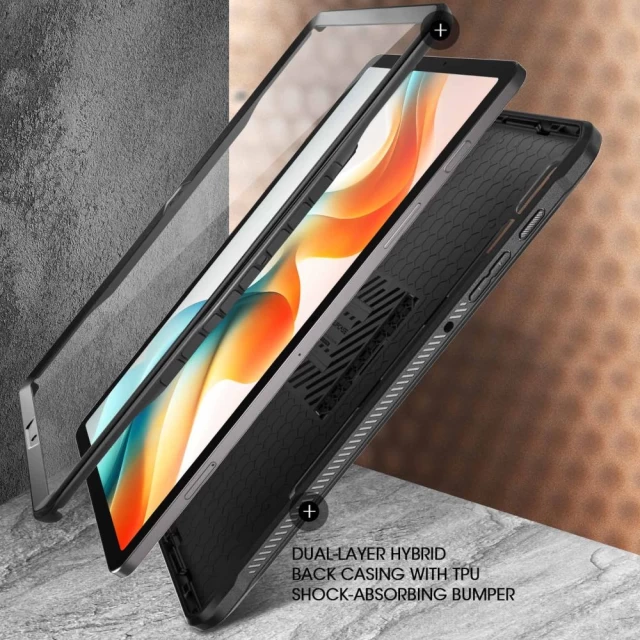 Чехол и защитное стекло Supcase Unicorn Beetle Pro для Samsung Galaxy Tab S9 Plus 12.4 (X810 | X816) Black (843439123243)