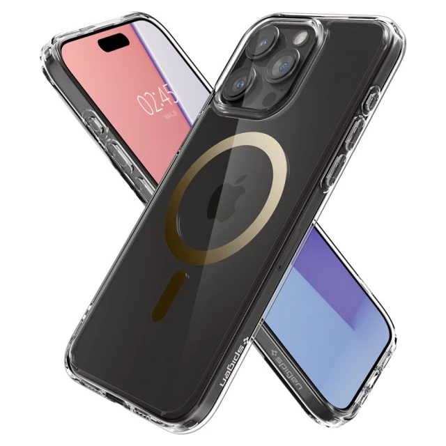 Чехол Spigen Ultra Hybrid для iPhone 15 Pro Max Gold with MagSafe (ACS06579)