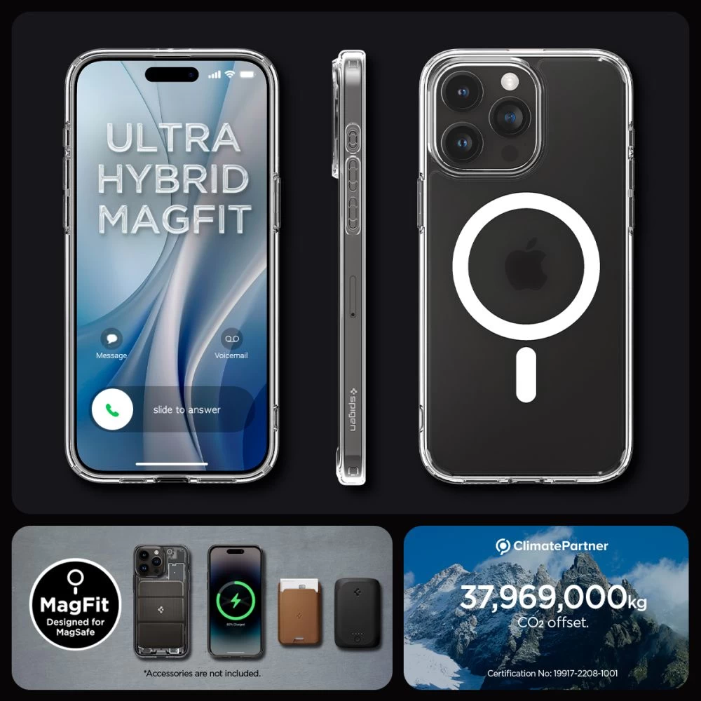 Чехол Spigen Ultra Hybrid для iPhone 15 Pro Max Frost Clear with MagSafe  (ACS06580) - купить по цене 2469 ₴ в Киеве / Украине. Оригинальный товар с  гарантией качества.