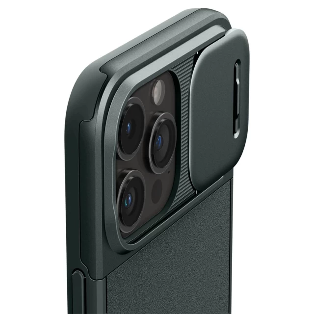 Чехол Spigen Optik Armor для iPhone 15 Pro Max Abyss Green with MagSafe (ACS06600)
