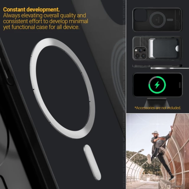 Чохол Spigen Caseology Parallax для iPhone 15 Pro Max Matte Black with MagSafe (ACS06614)