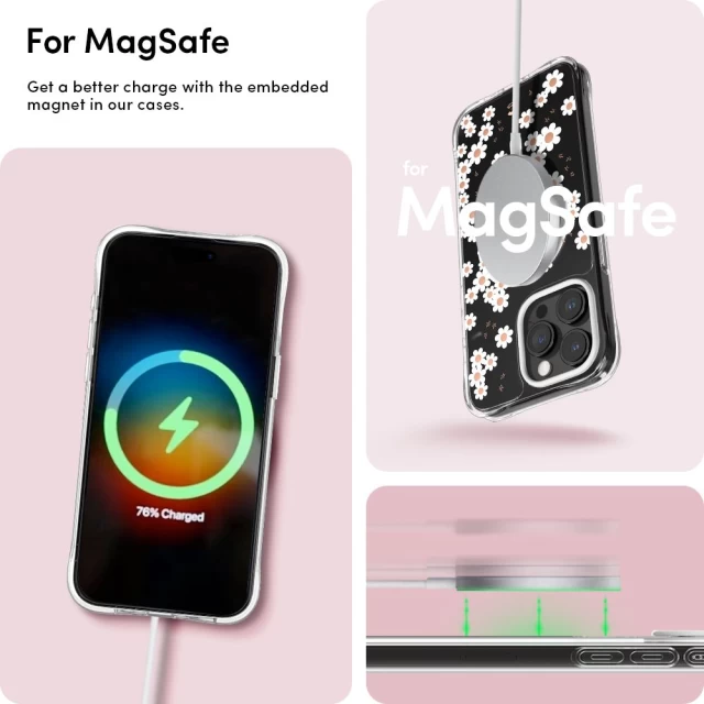 Чехол Spigen Cyrill Cecile для iPhone 15 Pro Max White Daisy with MagSafe (ACS06624)