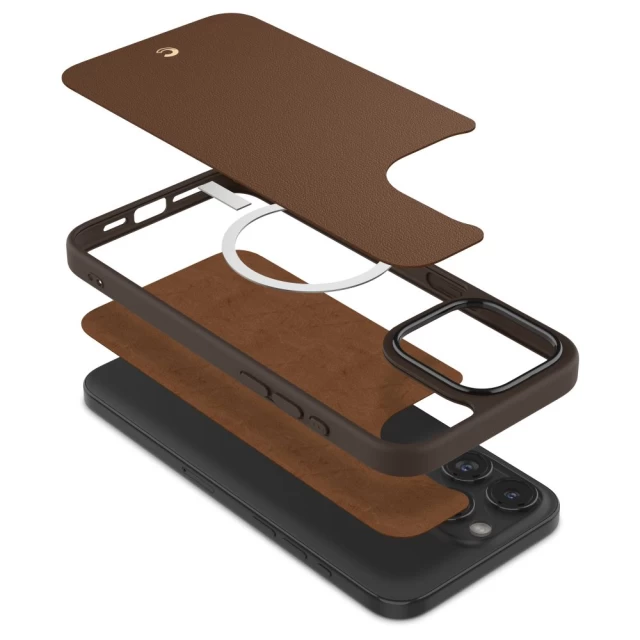 Чехол Spigen Cyrill Kajuk для iPhone 15 Pro Saddle Brown with MagSafe (ACS06771)