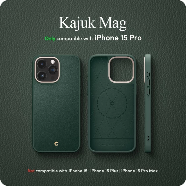 Чохол Spigen Cyrill Kajuk для iPhone 15 Pro Forest Green with MagSafe (ACS06772)