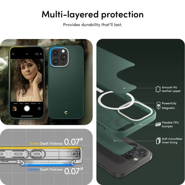Чехол Spigen Cyrill Kajuk для iPhone 15 Pro Forest Green with MagSafe (ACS06772)