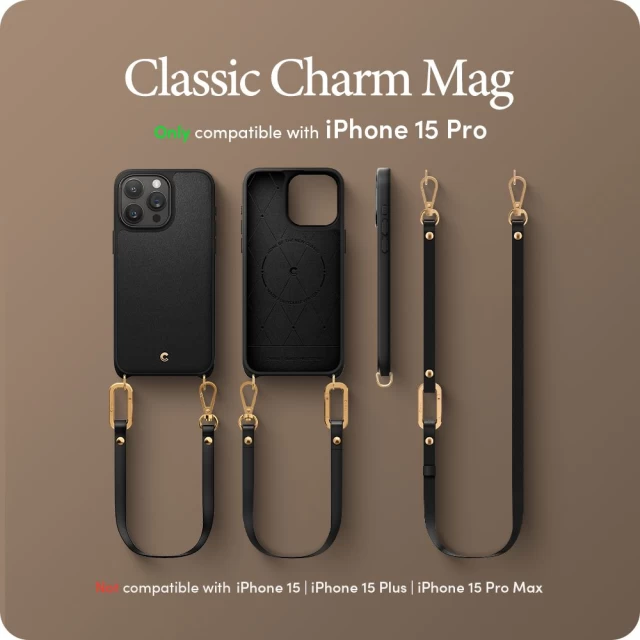 Чехол Spigen Cyrill Classic Charm для iPhone 15 Pro Black with MagSafe (ACS06773)