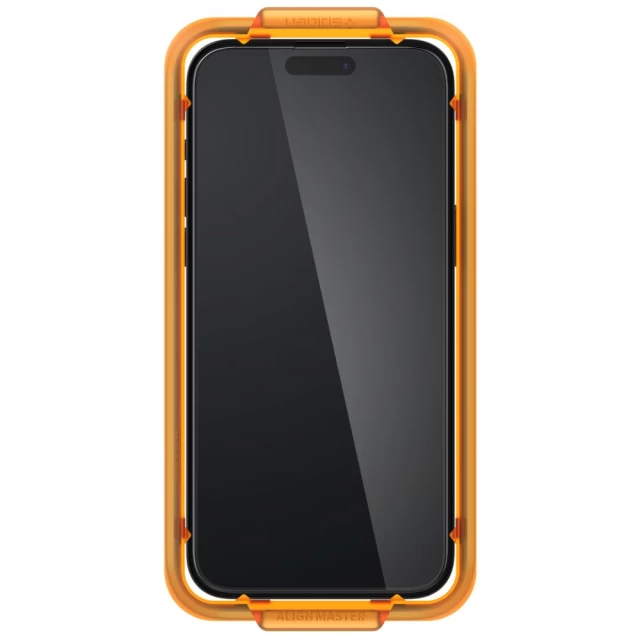 Защитное стекло Spigen ALM Glass FC (2 Pack) для iPhone 15 Pro Max Black (AGL06875)