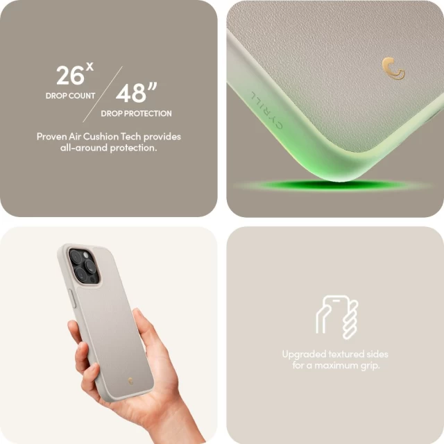 Чехол Spigen Cyrill Kajuk для iPhone 15 Pro Max Cream with MagSafe (ACS06633)