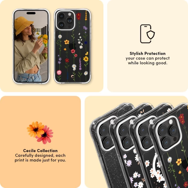 Чохол Spigen Cyrill Cecile для iPhone 15 Pro Max Flower Garden (ACS06625)