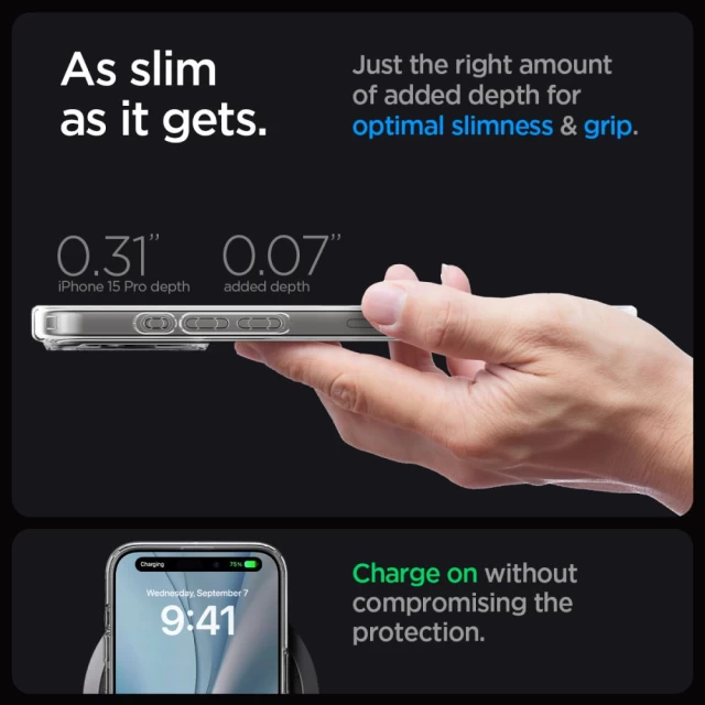 Чехол Spigen Ultra Hybrid для iPhone 15 Pro Carbon Fiber with MagSafe (ACS06717)