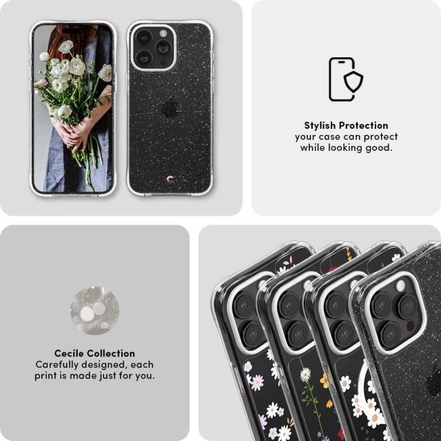 Чехол Spigen Cyrill Cecile для iPhone 15 Pro Glitter Clear (ACS06764)