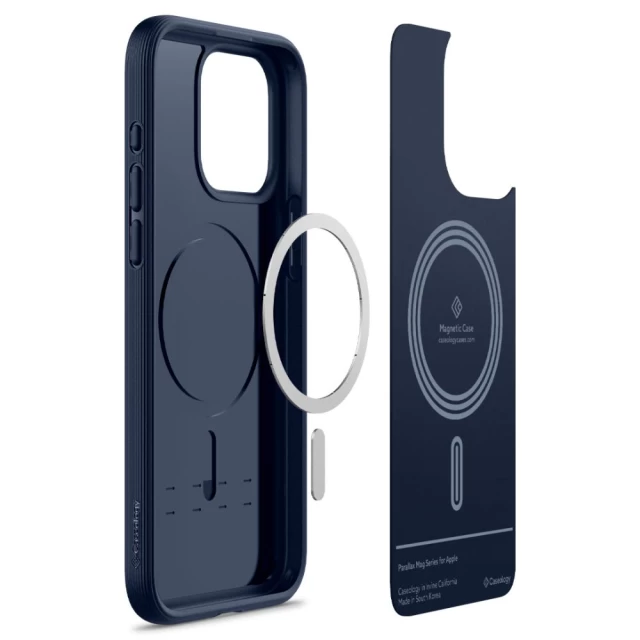 Чехол Spigen Caseology Parallax для iPhone 15 Pro Midnight Blue with MagSafe (ACS06750)