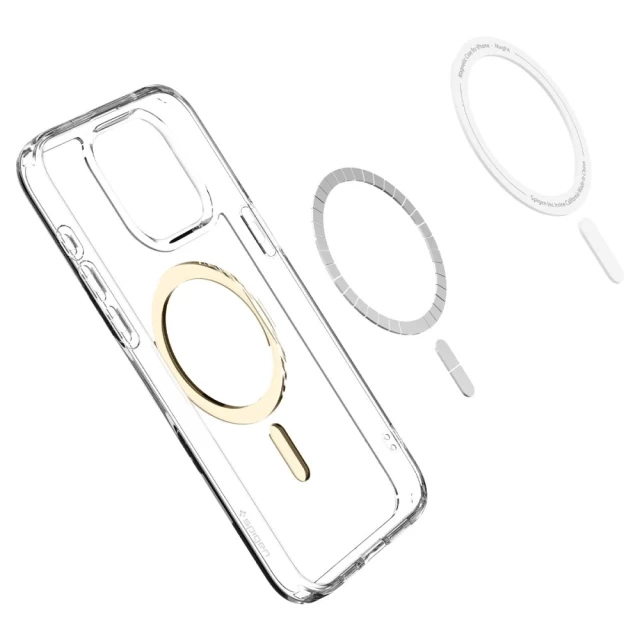 Чохол Spigen Ultra Hybrid для iPhone 15 Pro Gold with MagSafe (ACS06718)
