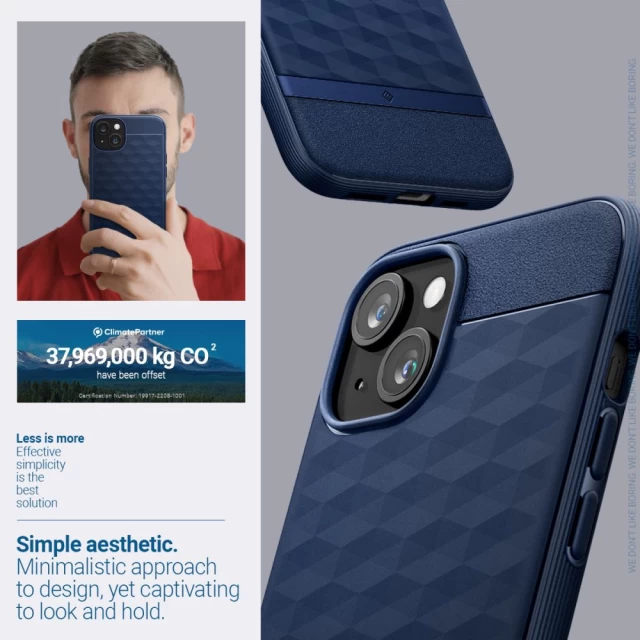 Чохол Spigen Caseology Parallax для iPhone 15 Midnight Blue with MagSafe (ACS06819)