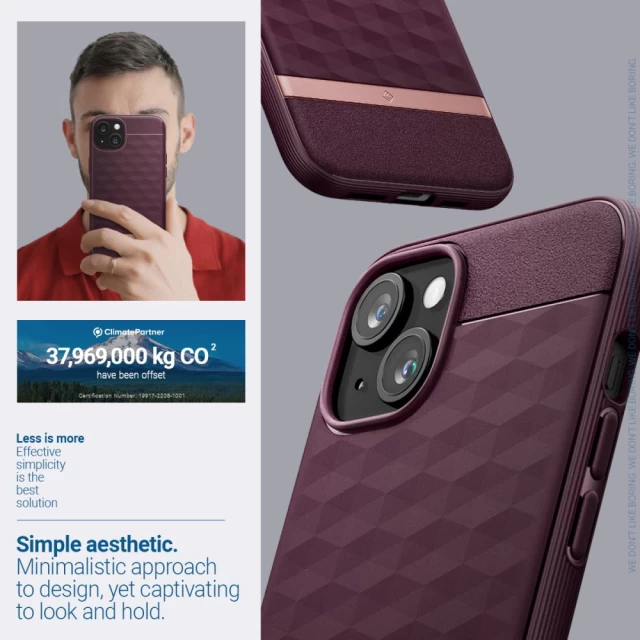 Чехол Spigen Caseology Parallax для iPhone 15 Burgundy with MagSafe (ACS06820)