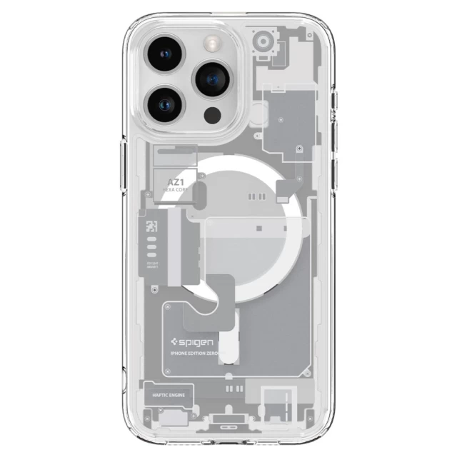 Чехол Spigen Ultra Hybrid для iPhone 15 Pro Max Zero One White with MagSafe (ACS07034)