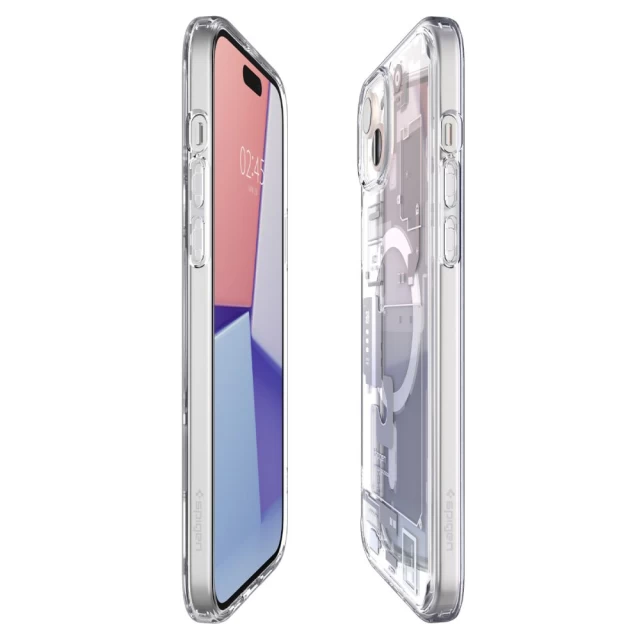Чохол Spigen Ultra Hybrid для iPhone 15 Plus Zero One White with MagSafe (ACS07035)
