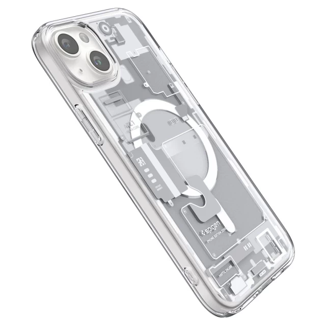Чохол Spigen Ultra Hybrid для iPhone 15 Plus Zero One White with MagSafe (ACS07035)
