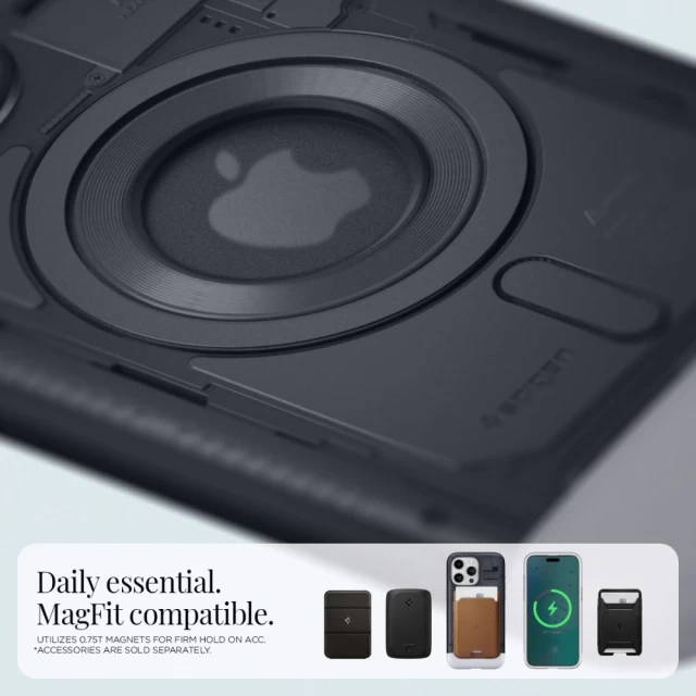 Чехол Spigen Classic C1 для iPhone 15 Pro Graphite with MagSafe (ACS06742)