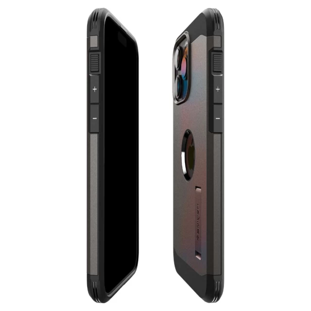 Чехол Spigen Tough Armor для iPhone 15 Pro Gunmetal with MagSafe (ACS06732)