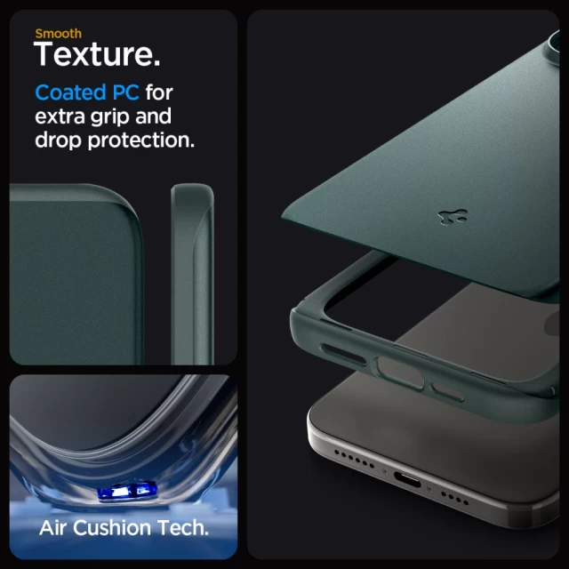 Чохол Spigen Thin Fit для iPhone 15 Pro Max Abyss Green (ACS06548)