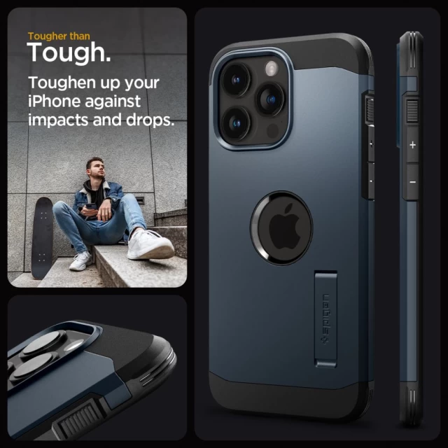 Чохол Spigen Tough Armor для iPhone 15 Pro Max Metal Slate with MagSafe (ACS06595)