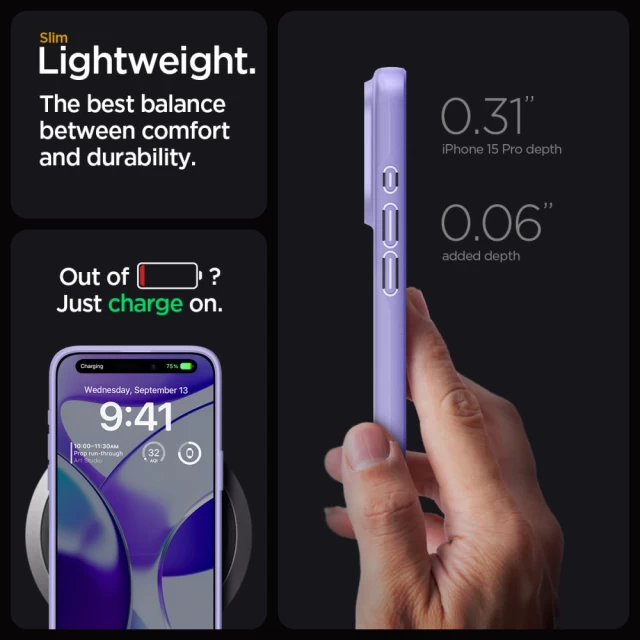 Чохол Spigen Thin Fit для iPhone 15 Pro Iris Purple (ACS06692)
