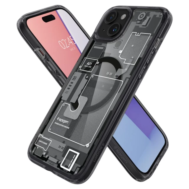 Чехол Spigen Ultra Hybrid для iPhone 15 Plus Zero One with MagSafe (ACS06664)