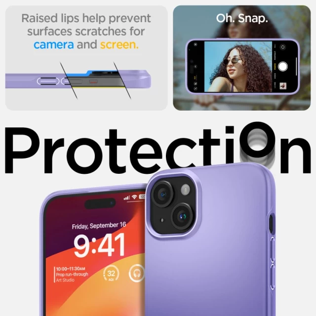 Чехол Spigen Thin Fit для iPhone 15 Iris Purple (ACS06780)