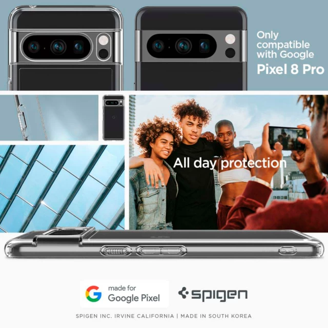 Чохол Spigen Ultra Hybrid для Google Pixel 8 Pro Crystal Clear (ACS06315)